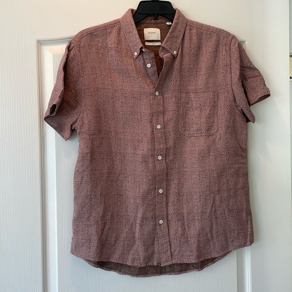 Billy Reid Men’s Short Sleeve Cotton Shirt - Size Large